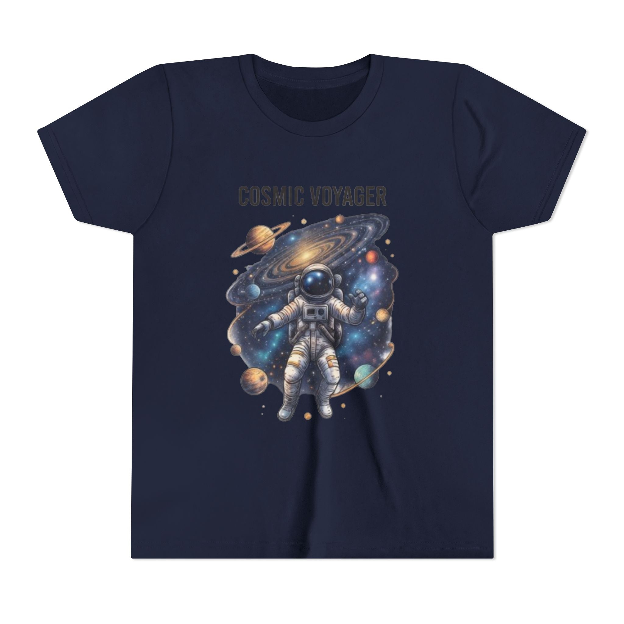 Cosmic Voyager Youth Tee — Astronaut Space Graphic Shirt for Kids