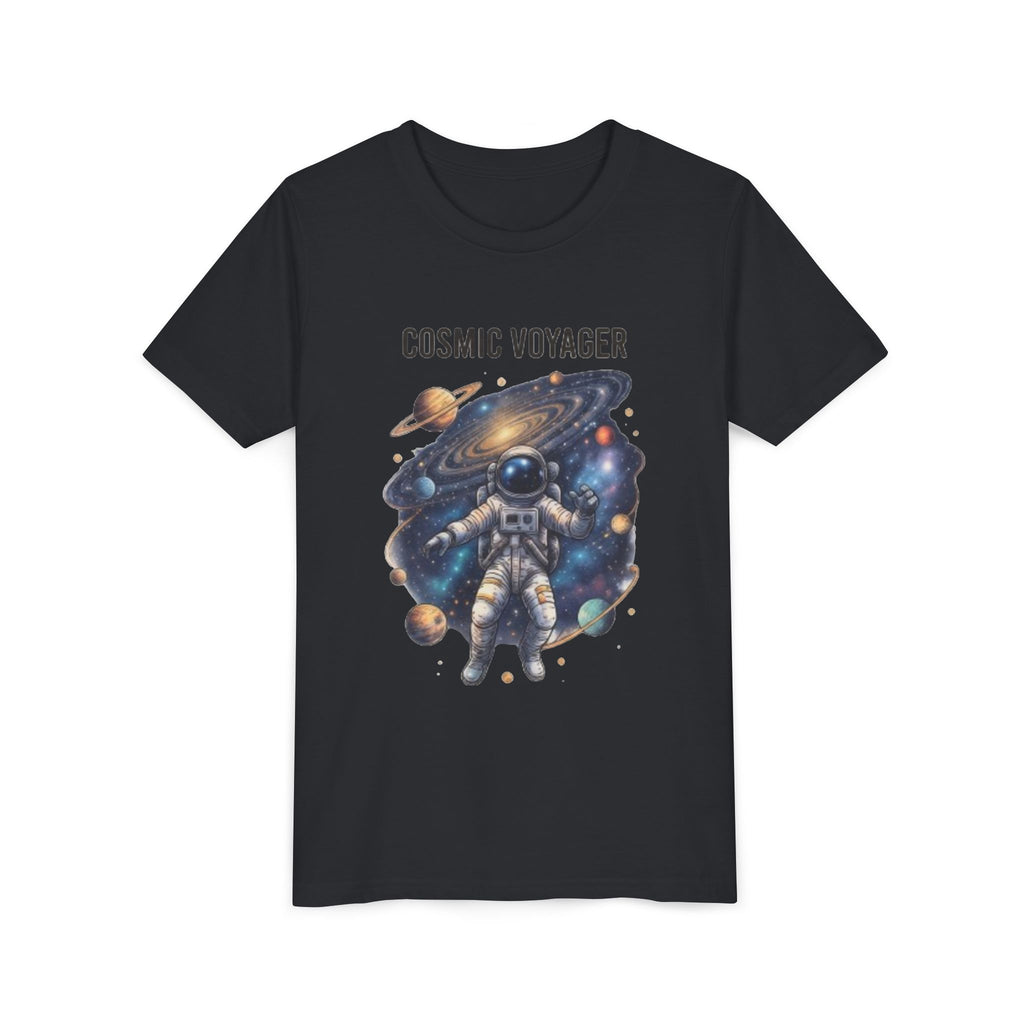 Cosmic Voyager Youth Tee — Astronaut Space Graphic Shirt for Kids