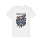 Cosmic Voyager Youth Tee — Astronaut Space Graphic Shirt for Kids