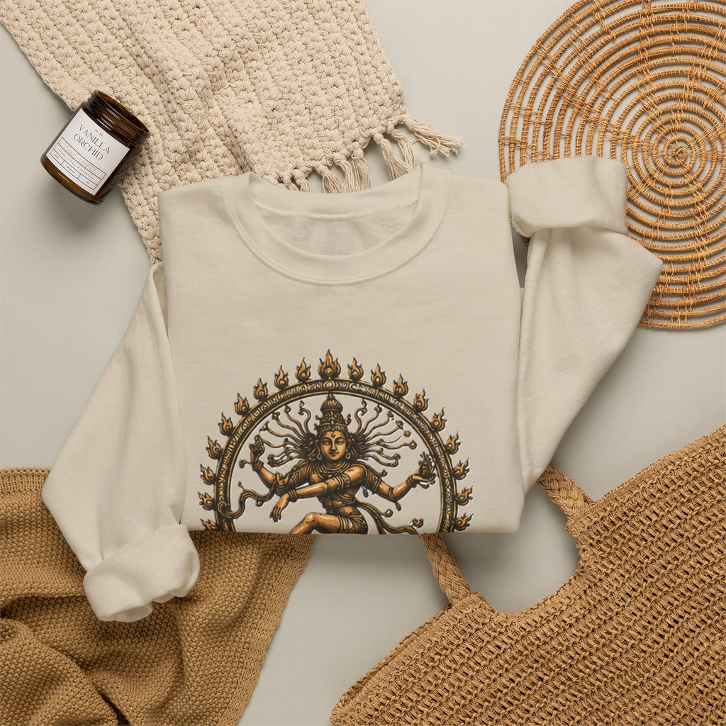 Shiva Nataraja Crewneck Sweatshirt — Dancing Shiva Graphic Pullover