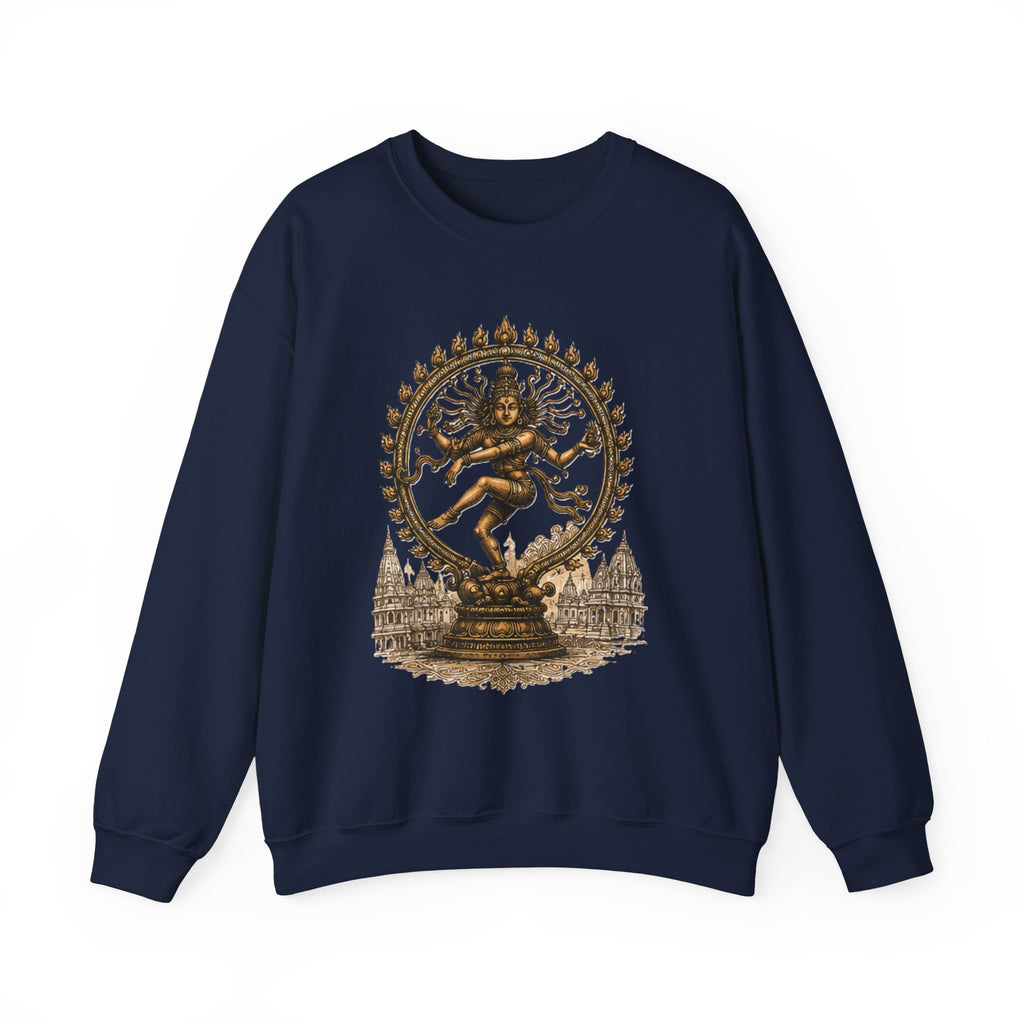 Shiva Nataraja Crewneck Sweatshirt — Dancing Shiva Graphic Pullover