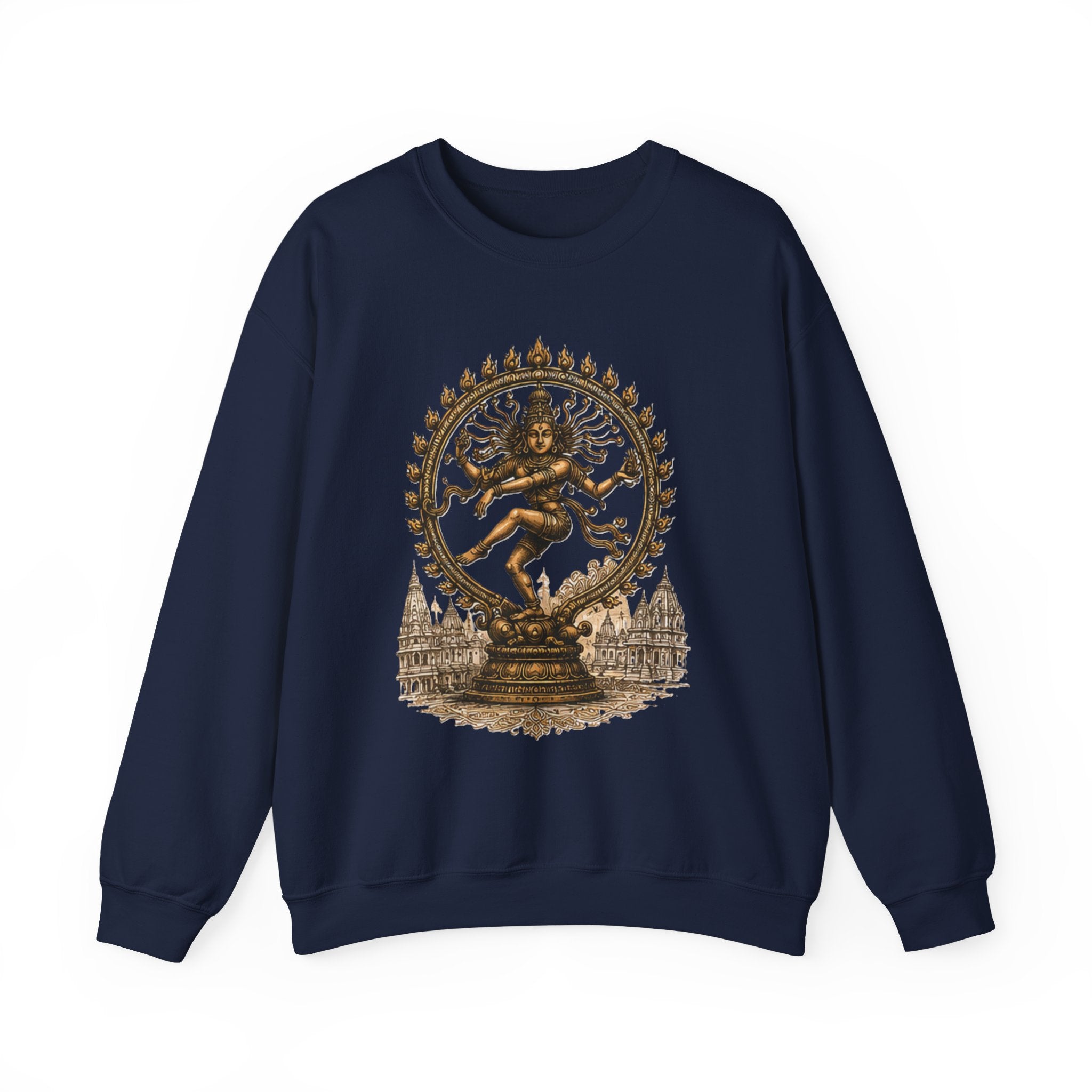 Shiva Nataraja Crewneck Sweatshirt — Dancing Shiva Graphic Pullover