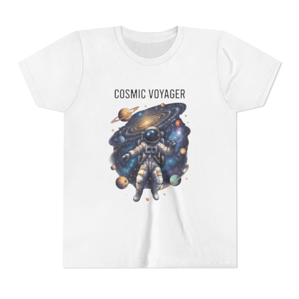 Cosmic Voyager Youth Tee — Astronaut Space Graphic Shirt for Kids