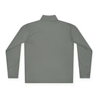 Quarter-Zip Pullover with Small Minimalist Logo — Lightweight White Zip Sweatshirt