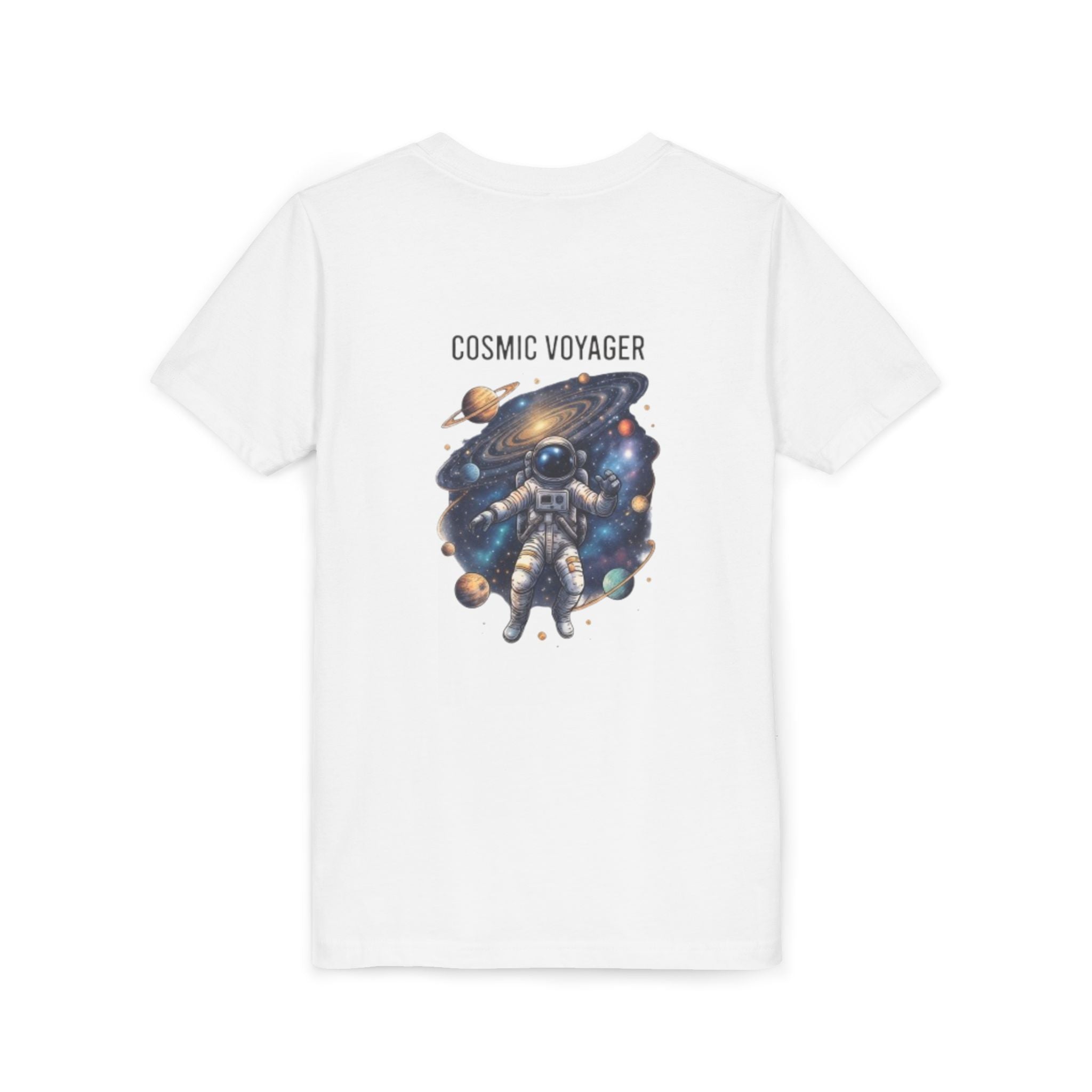 Cosmic Voyager Youth Tee — Astronaut Space Graphic Shirt for Kids