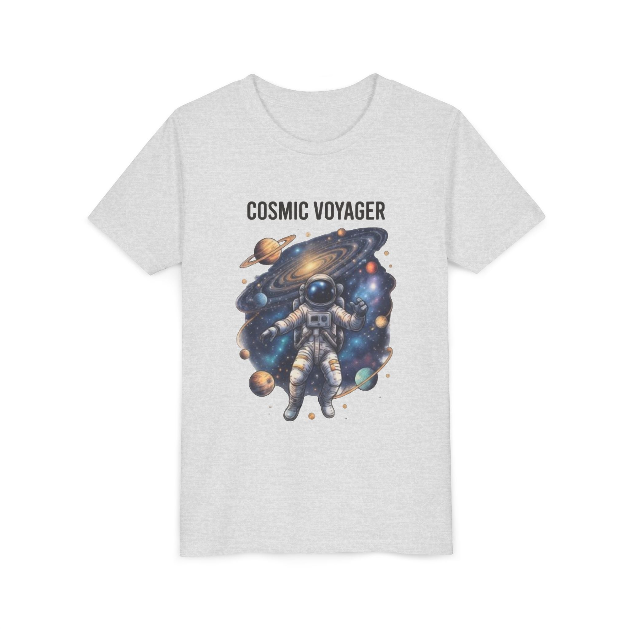 Cosmic Voyager Youth Tee — Astronaut Space Graphic Shirt for Kids