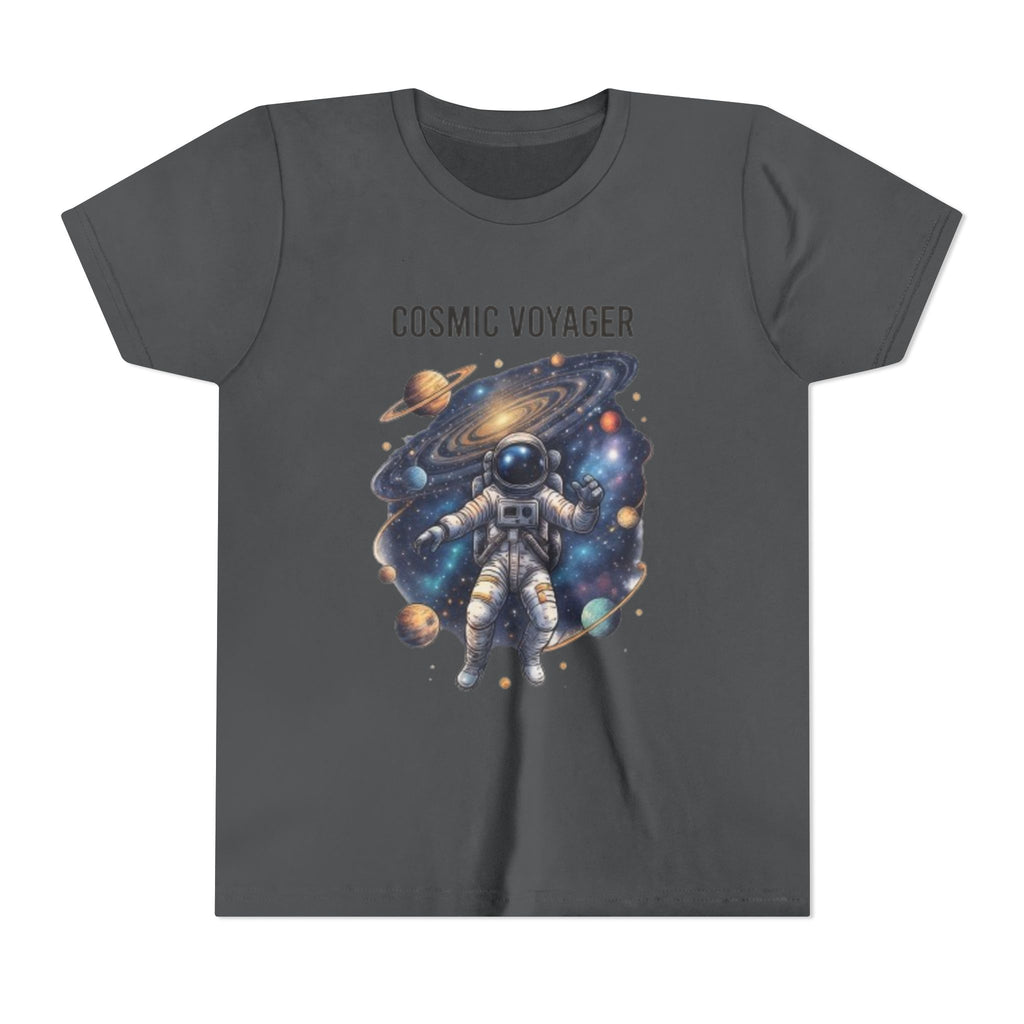 Cosmic Voyager Youth Tee — Astronaut Space Graphic Shirt for Kids