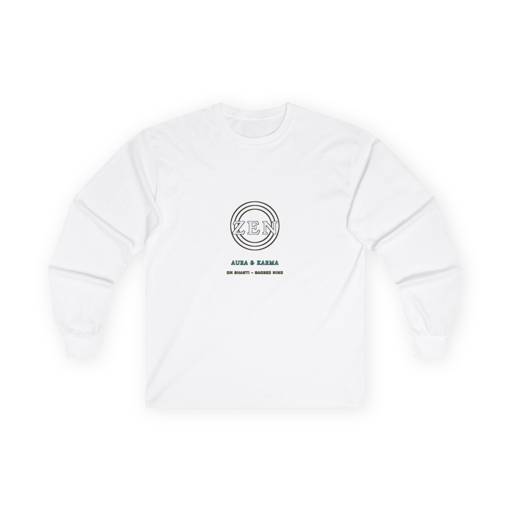 Zen Circle Long Sleeve Tee — Minimalist 'ZEN' Symbol Cotton Shirt