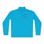 Quarter-Zip Pullover with Small Minimalist Logo — Lightweight White Zip Sweatshirt