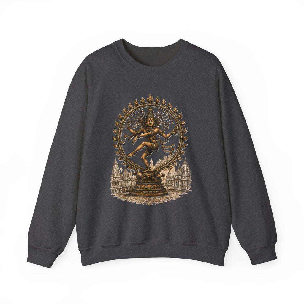 Shiva Nataraja Crewneck Sweatshirt — Dancing Shiva Graphic Pullover