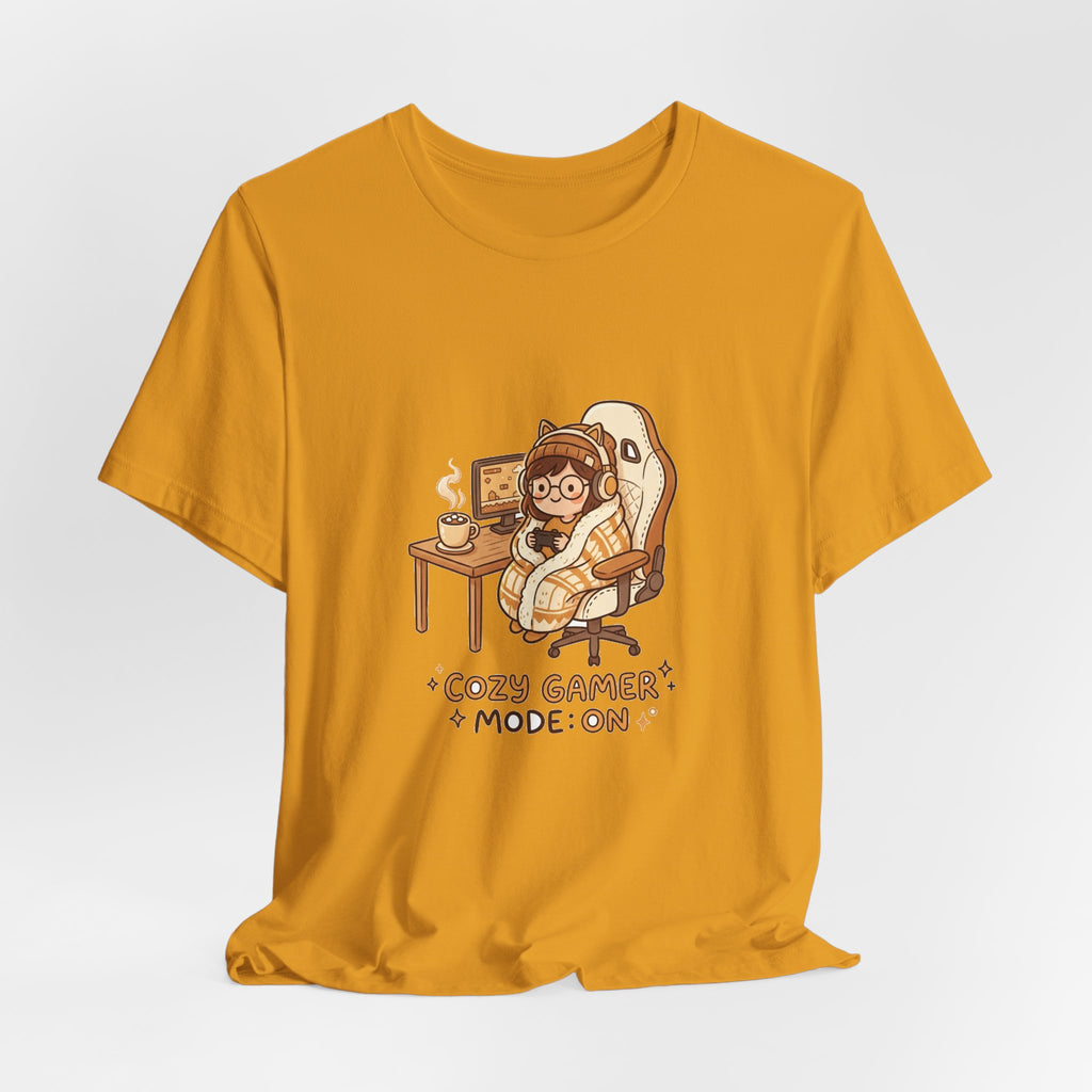 Cozy Gamer Tee - "Cozy Gamer Mode: On" Graphic T-Shirt