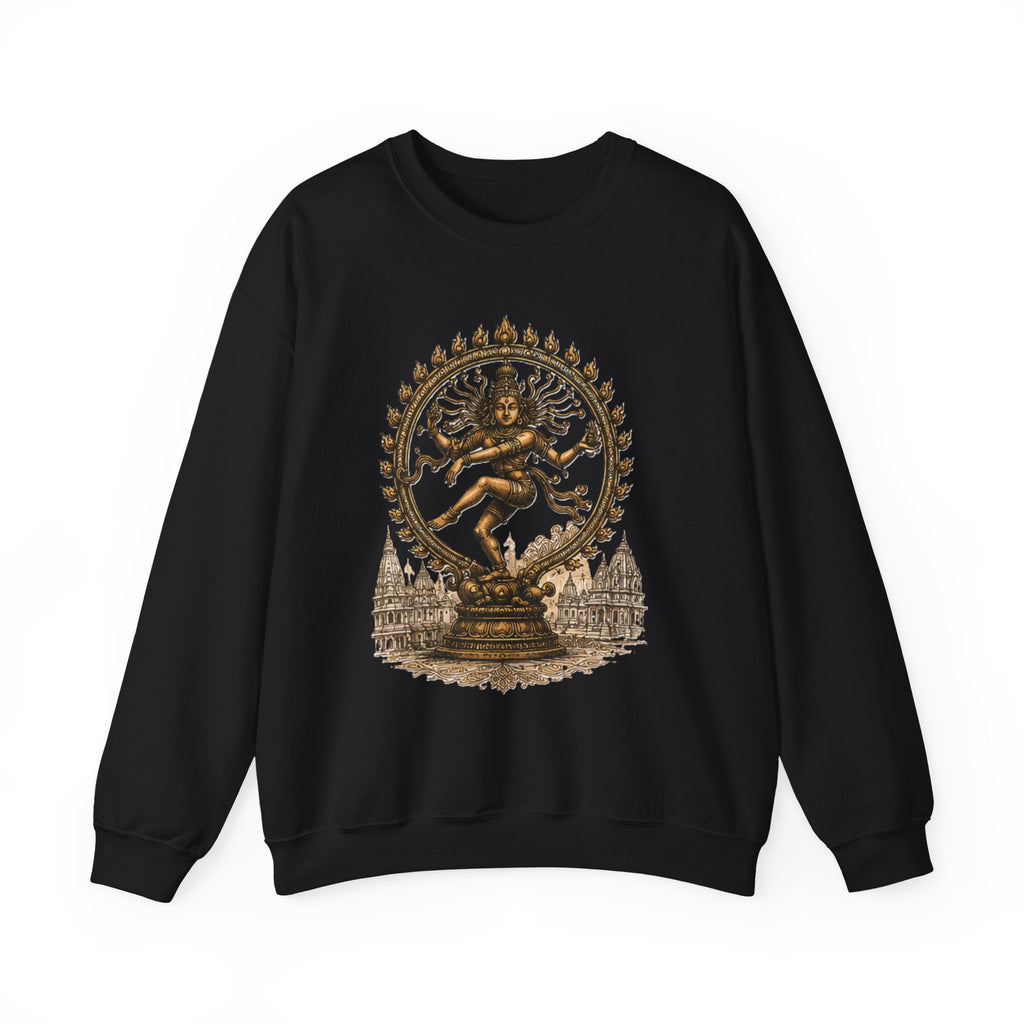 Shiva Nataraja Crewneck Sweatshirt — Dancing Shiva Graphic Pullover