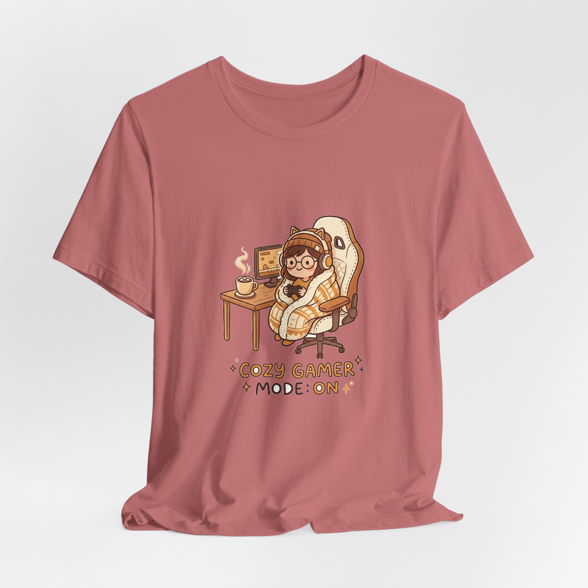 Cozy Gamer Tee - "Cozy Gamer Mode: On" Graphic T-Shirt
