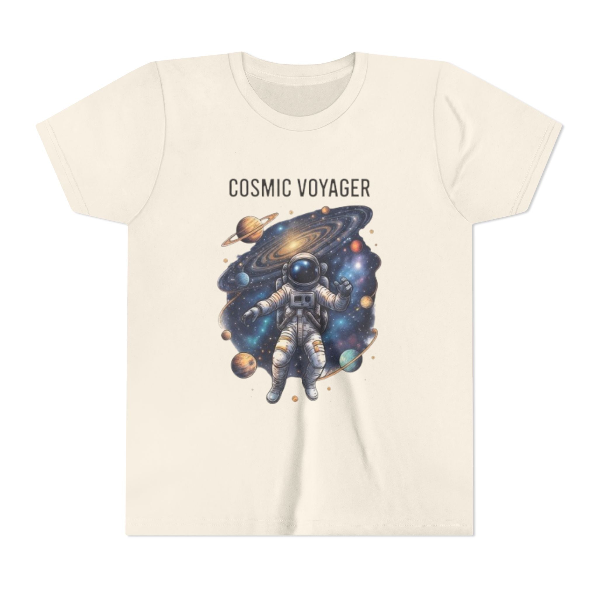 Cosmic Voyager Youth Tee — Astronaut Space Graphic Shirt for Kids