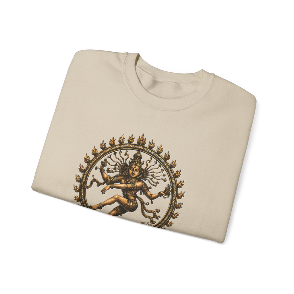 Shiva Nataraja Crewneck Sweatshirt — Dancing Shiva Graphic Pullover