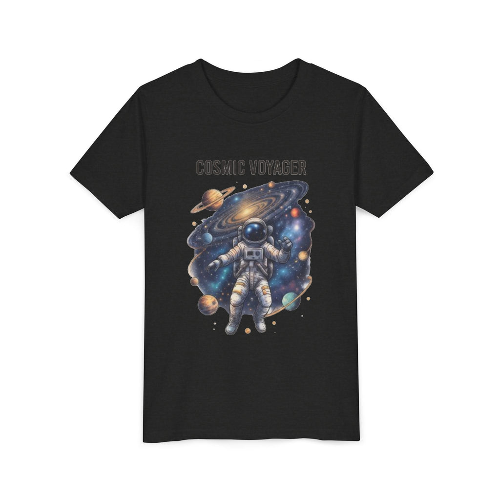 Cosmic Voyager Youth Tee — Astronaut Space Graphic Shirt for Kids