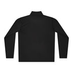Quarter-Zip Pullover with Small Minimalist Logo — Lightweight White Zip Sweatshirt
