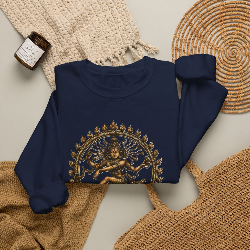 Shiva Nataraja Crewneck Sweatshirt — Dancing Shiva Graphic Pullover