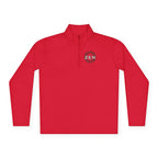 Quarter-Zip Pullover with Small Minimalist Logo — Lightweight White Zip Sweatshirt