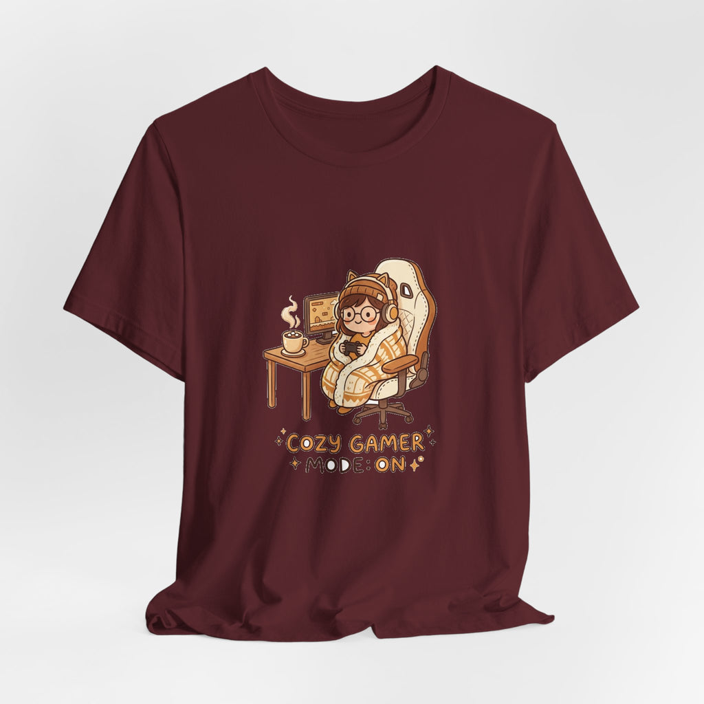 Cozy Gamer Tee - "Cozy Gamer Mode: On" Graphic T-Shirt