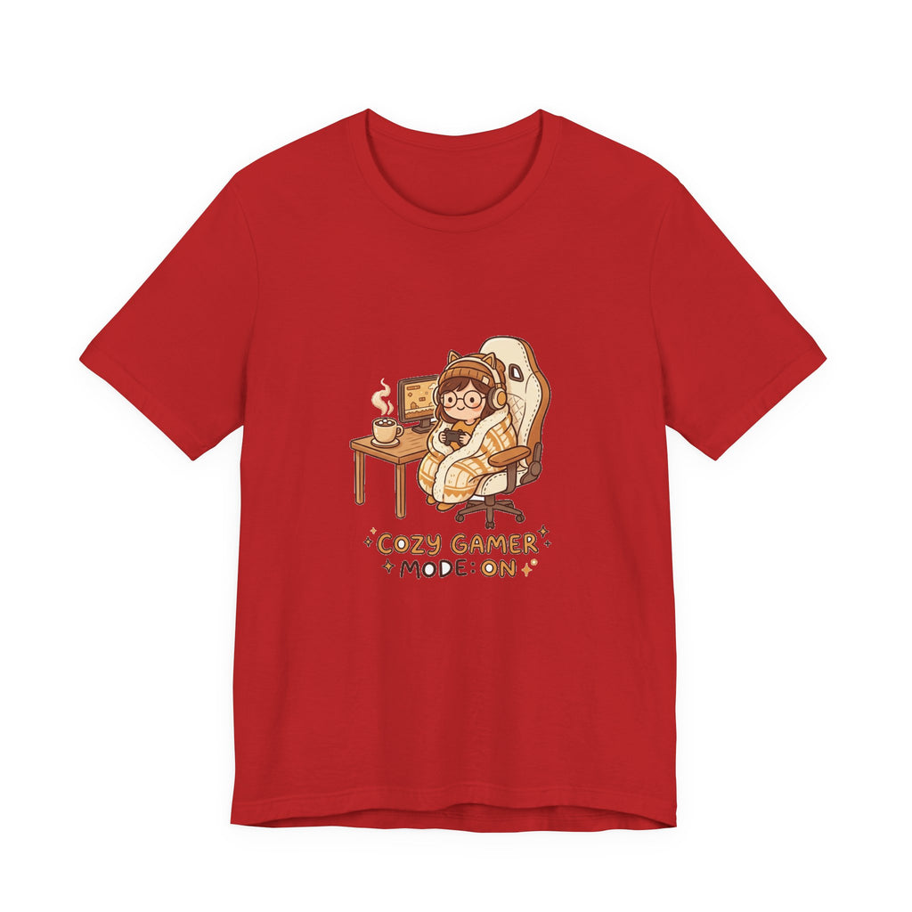 Cozy Gamer Tee - "Cozy Gamer Mode: On" Graphic T-Shirt