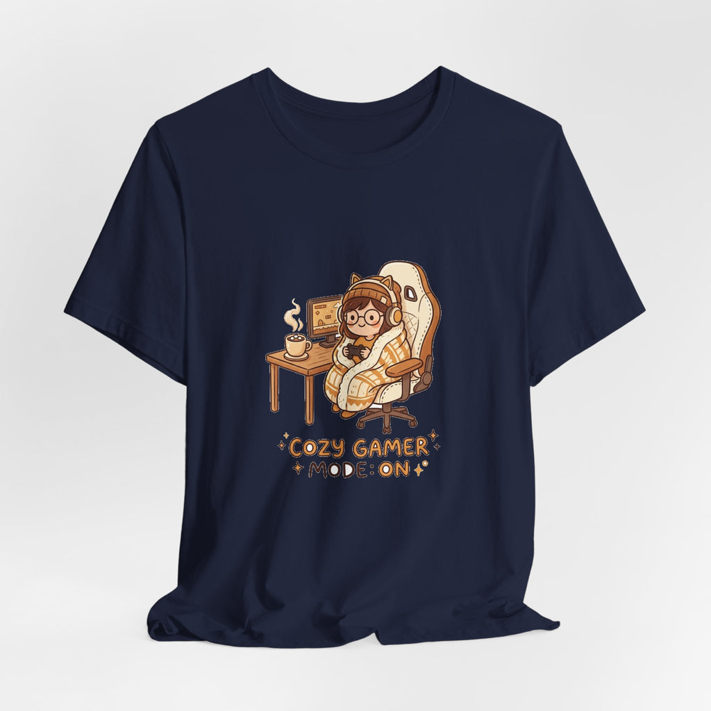 Cozy Gamer Tee - "Cozy Gamer Mode: On" Graphic T-Shirt