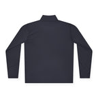 Quarter-Zip Pullover with Small Minimalist Logo — Lightweight White Zip Sweatshirt