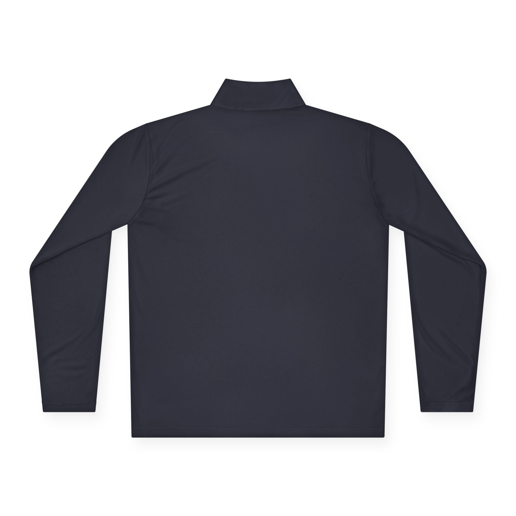 Quarter-Zip Pullover with Small Minimalist Logo — Lightweight White Zip Sweatshirt