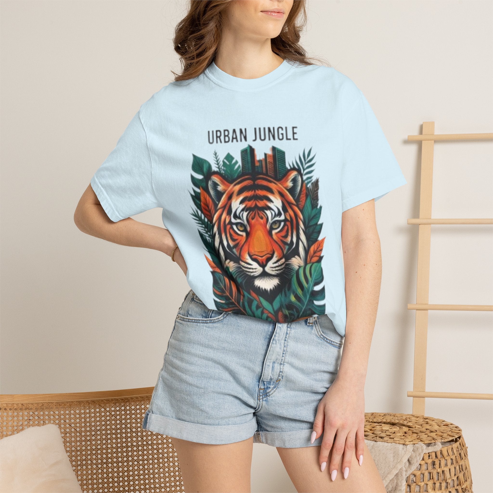 Urban Jungle Tiger T-Shirt – Bold Botanical Graphic Tee