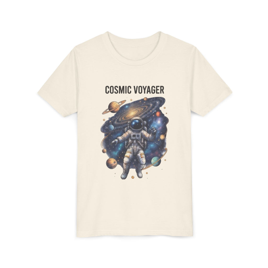 Cosmic Voyager Youth Tee — Astronaut Space Graphic Shirt for Kids