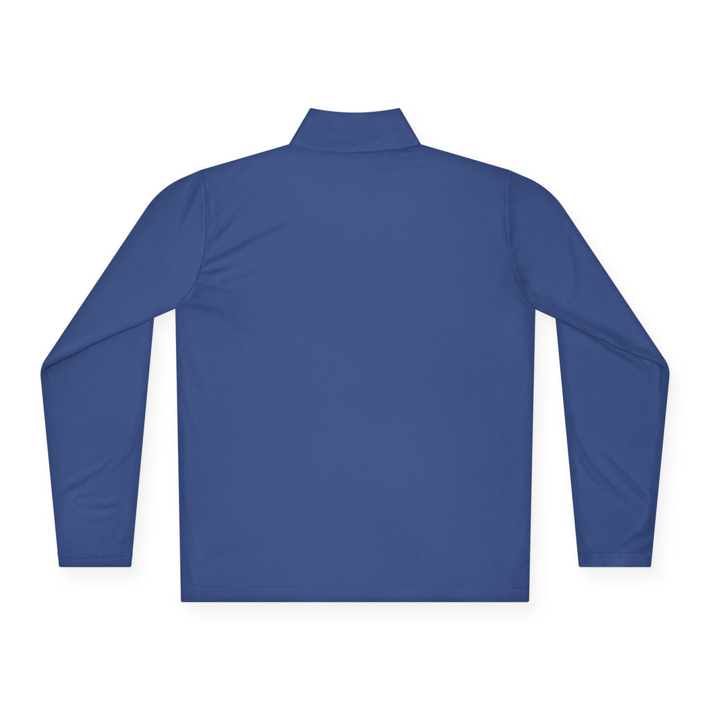 Quarter-Zip Pullover with Small Minimalist Logo — Lightweight White Zip Sweatshirt