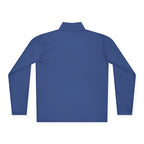 Quarter-Zip Pullover with Small Minimalist Logo — Lightweight White Zip Sweatshirt