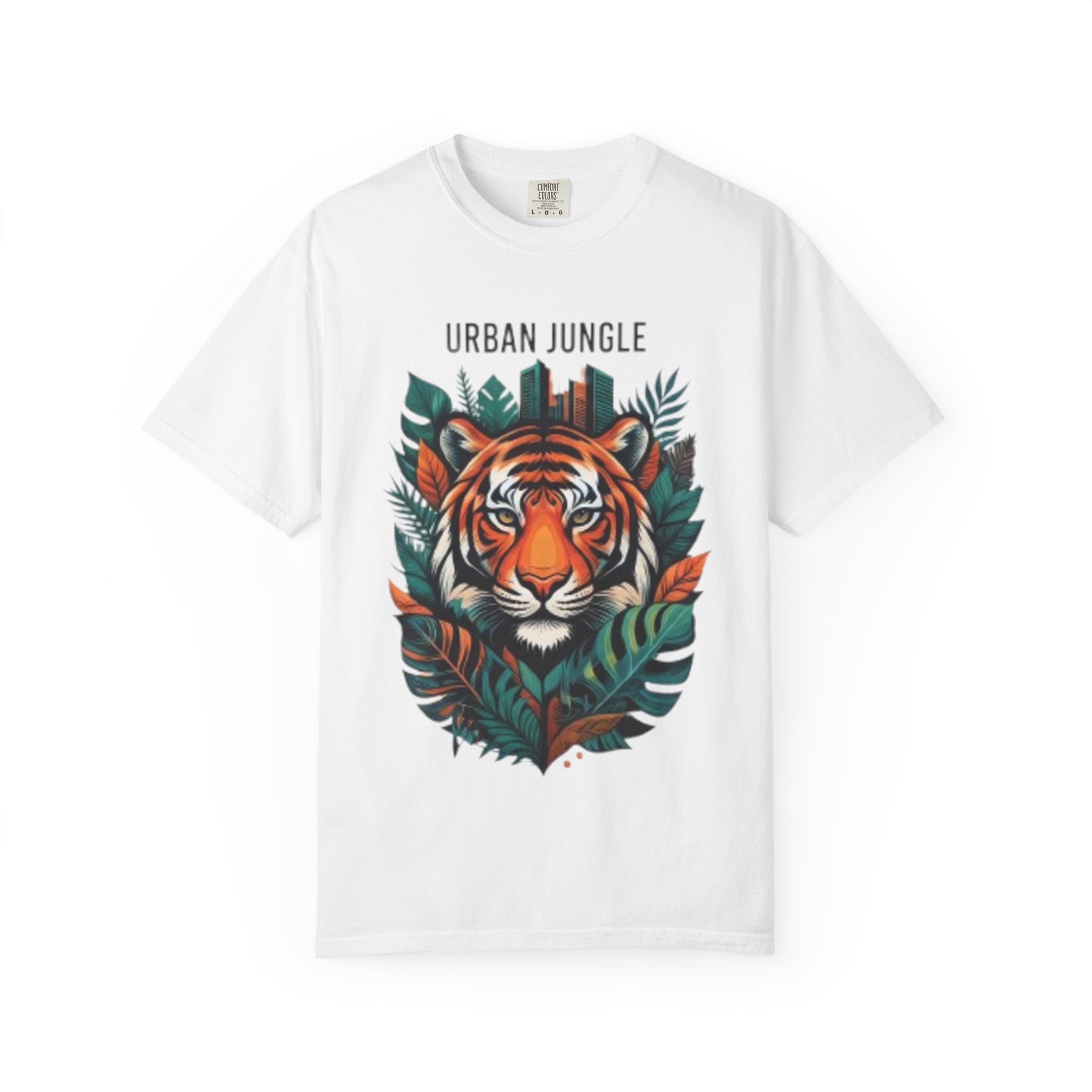Urban Jungle Tiger T-Shirt – Bold Botanical Graphic Tee