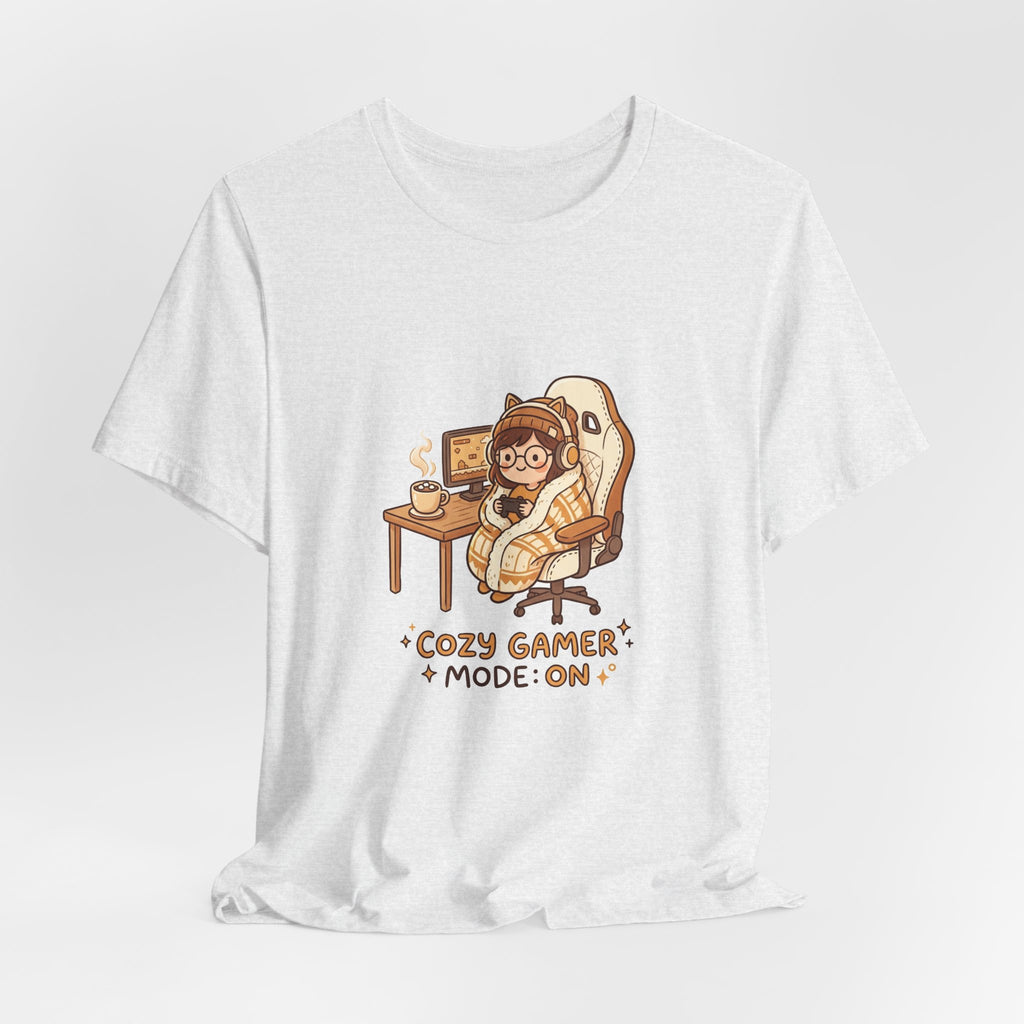 Cozy Gamer Tee - "Cozy Gamer Mode: On" Graphic T-Shirt