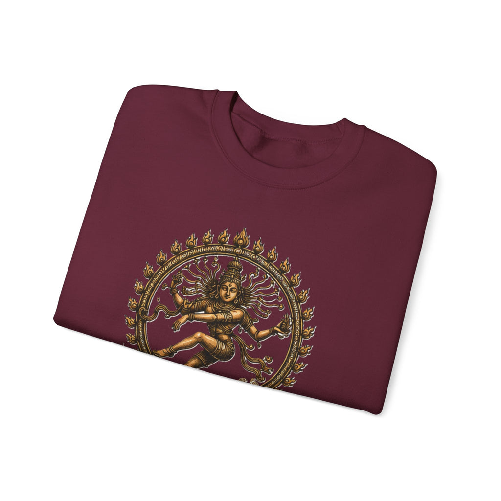 Shiva Nataraja Crewneck Sweatshirt — Dancing Shiva Graphic Pullover