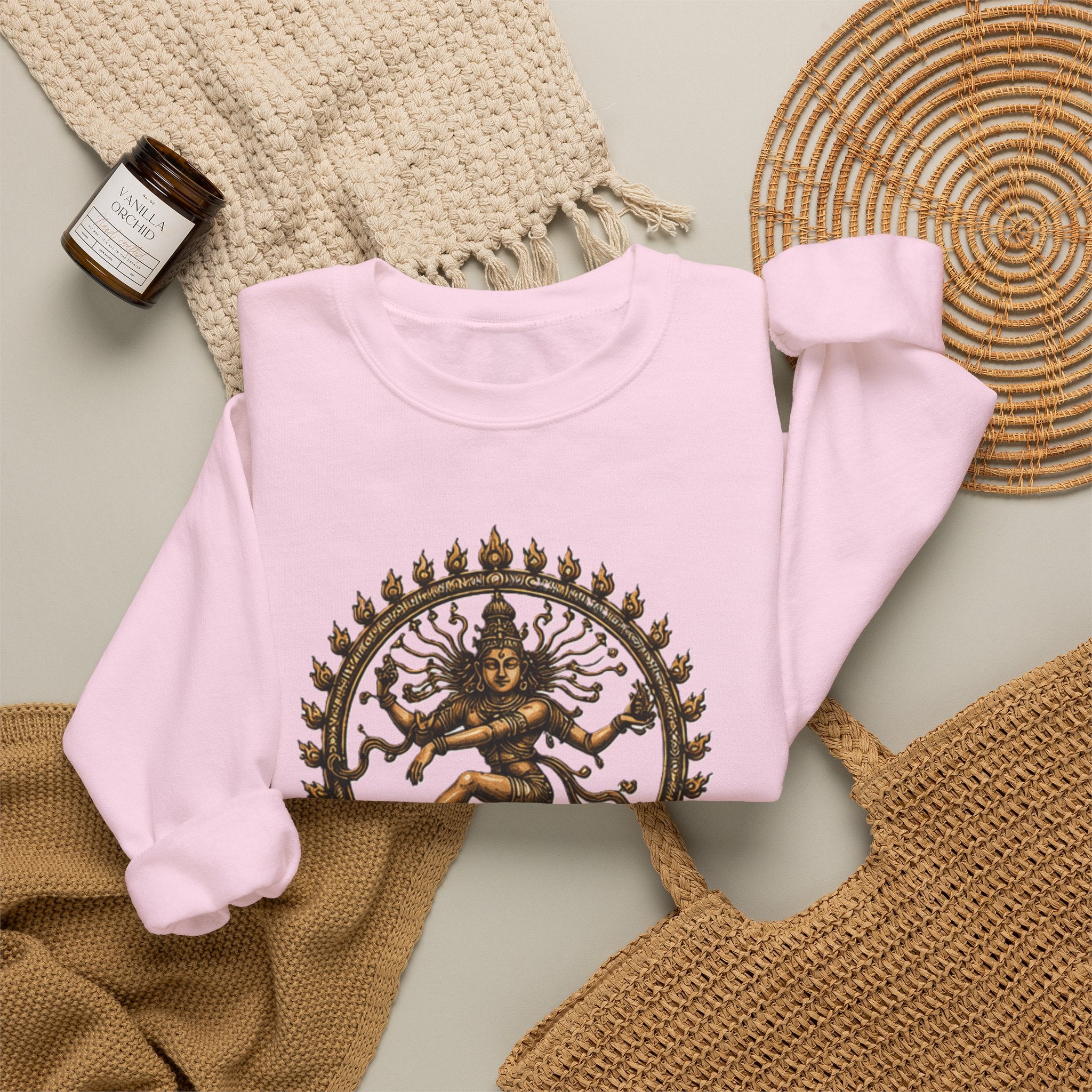 Shiva Nataraja Crewneck Sweatshirt — Dancing Shiva Graphic Pullover