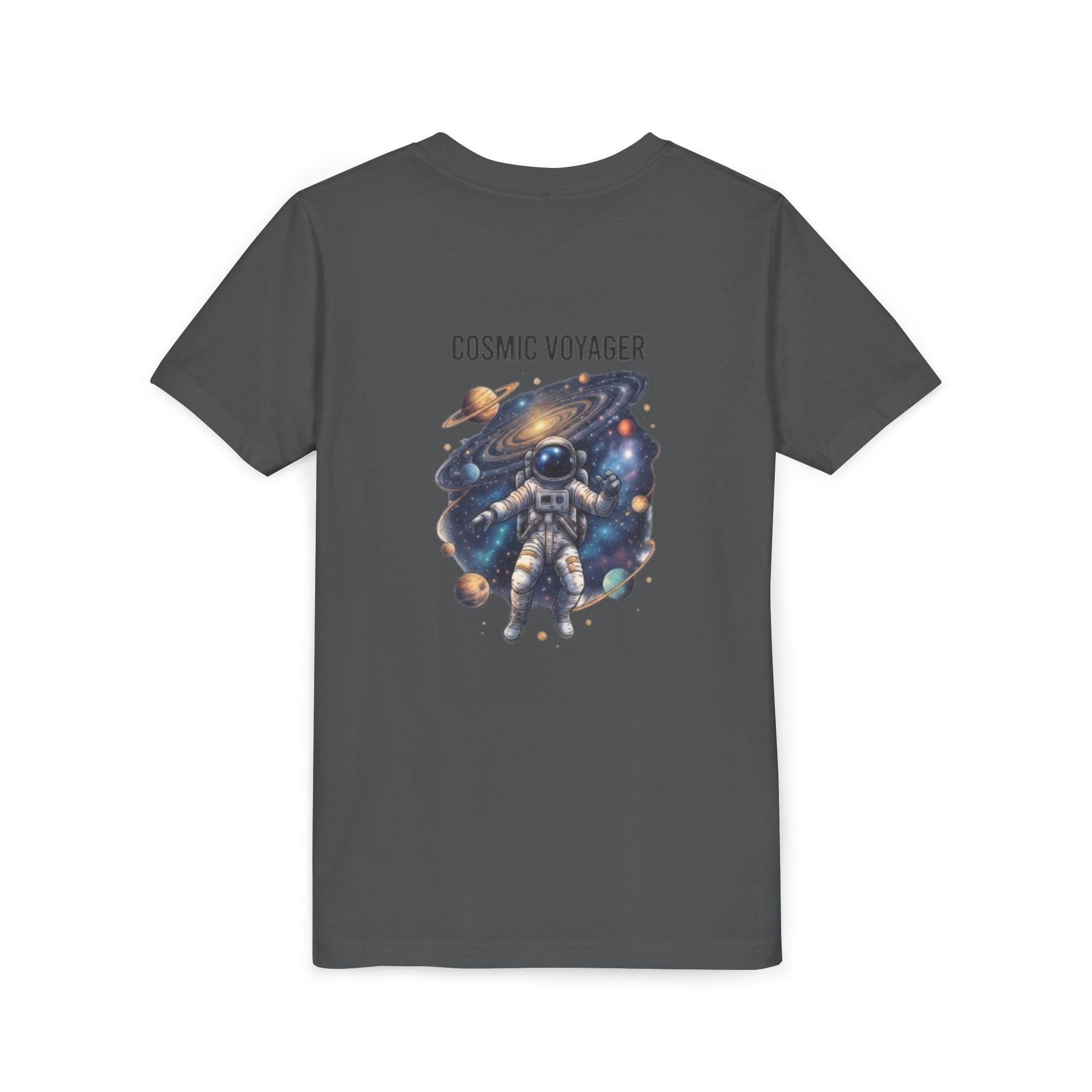 Cosmic Voyager Youth Tee — Astronaut Space Graphic Shirt for Kids