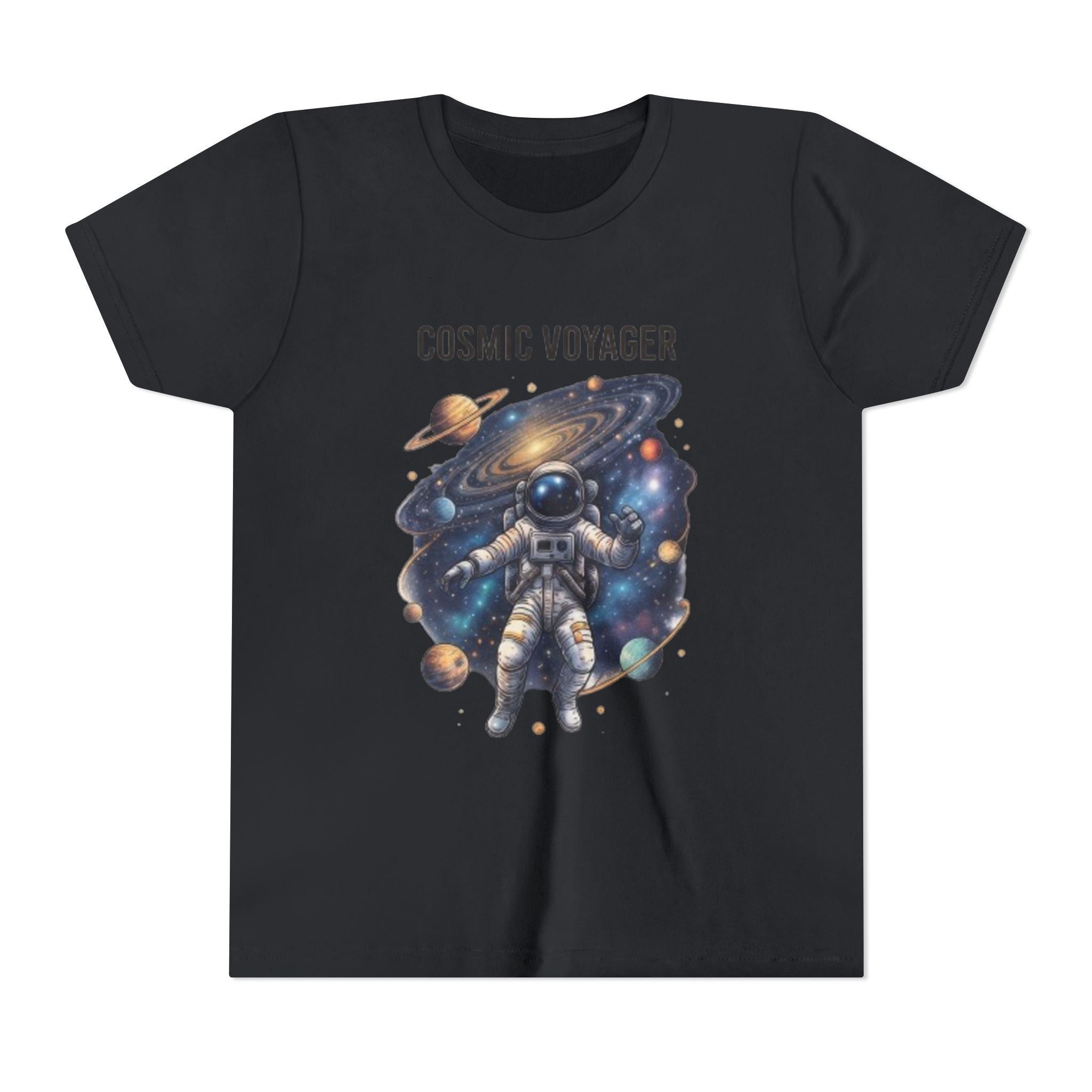 Cosmic Voyager Youth Tee — Astronaut Space Graphic Shirt for Kids