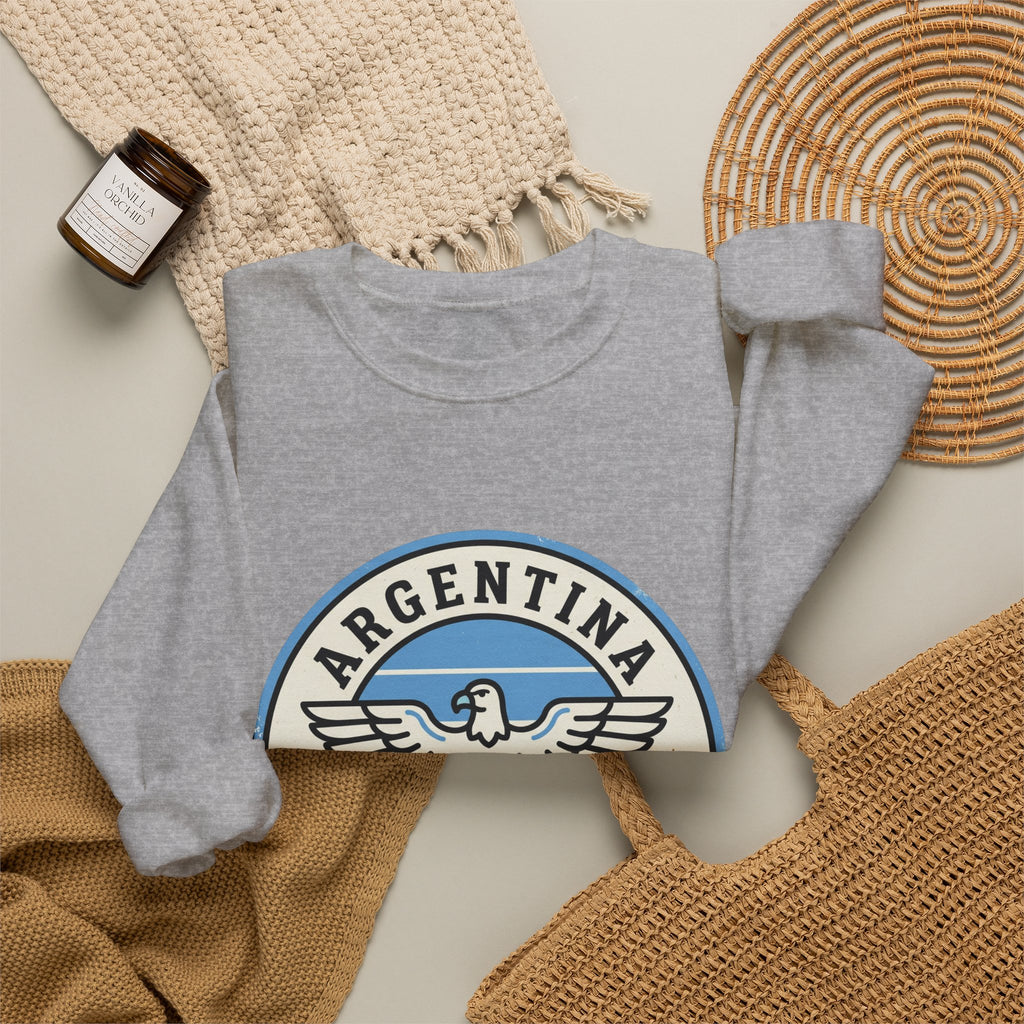 Argentina Fútbol Crest Sweatshirt | Soccer Country Pride, National Colors