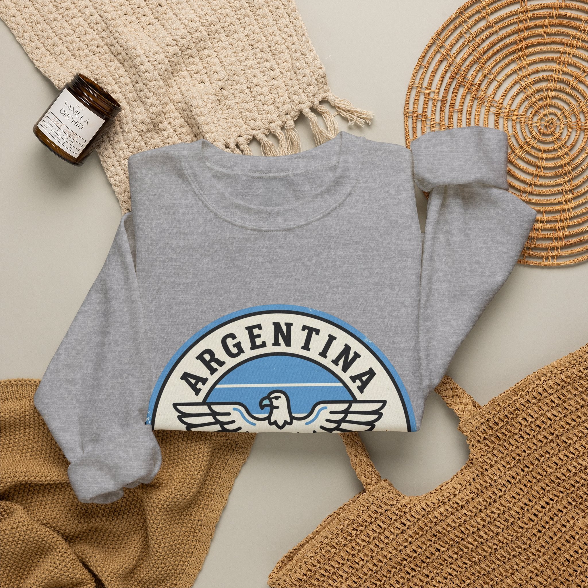 Argentina Fútbol Crest Sweatshirt | Soccer Country Pride, National Colors