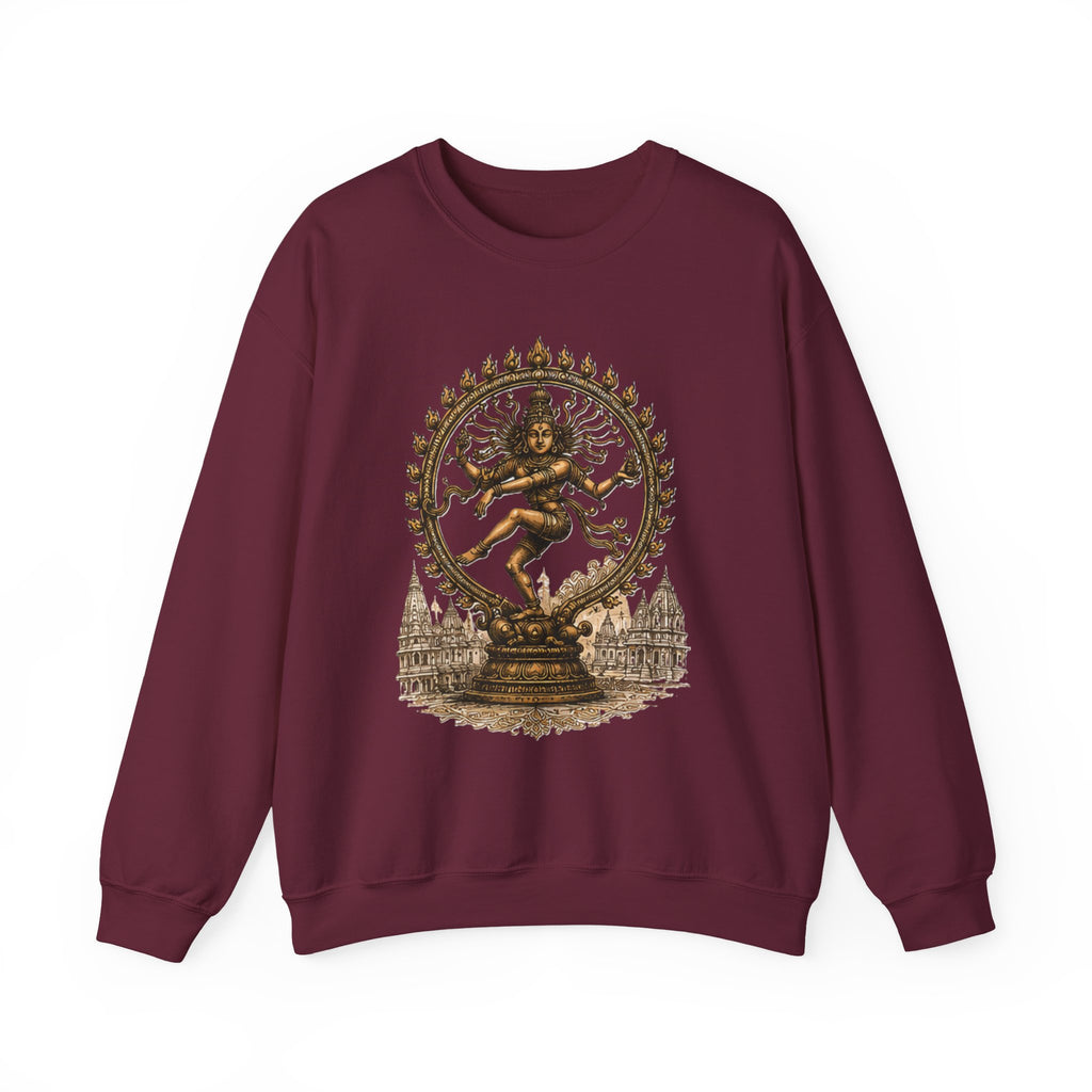 Shiva Nataraja Crewneck Sweatshirt — Dancing Shiva Graphic Pullover