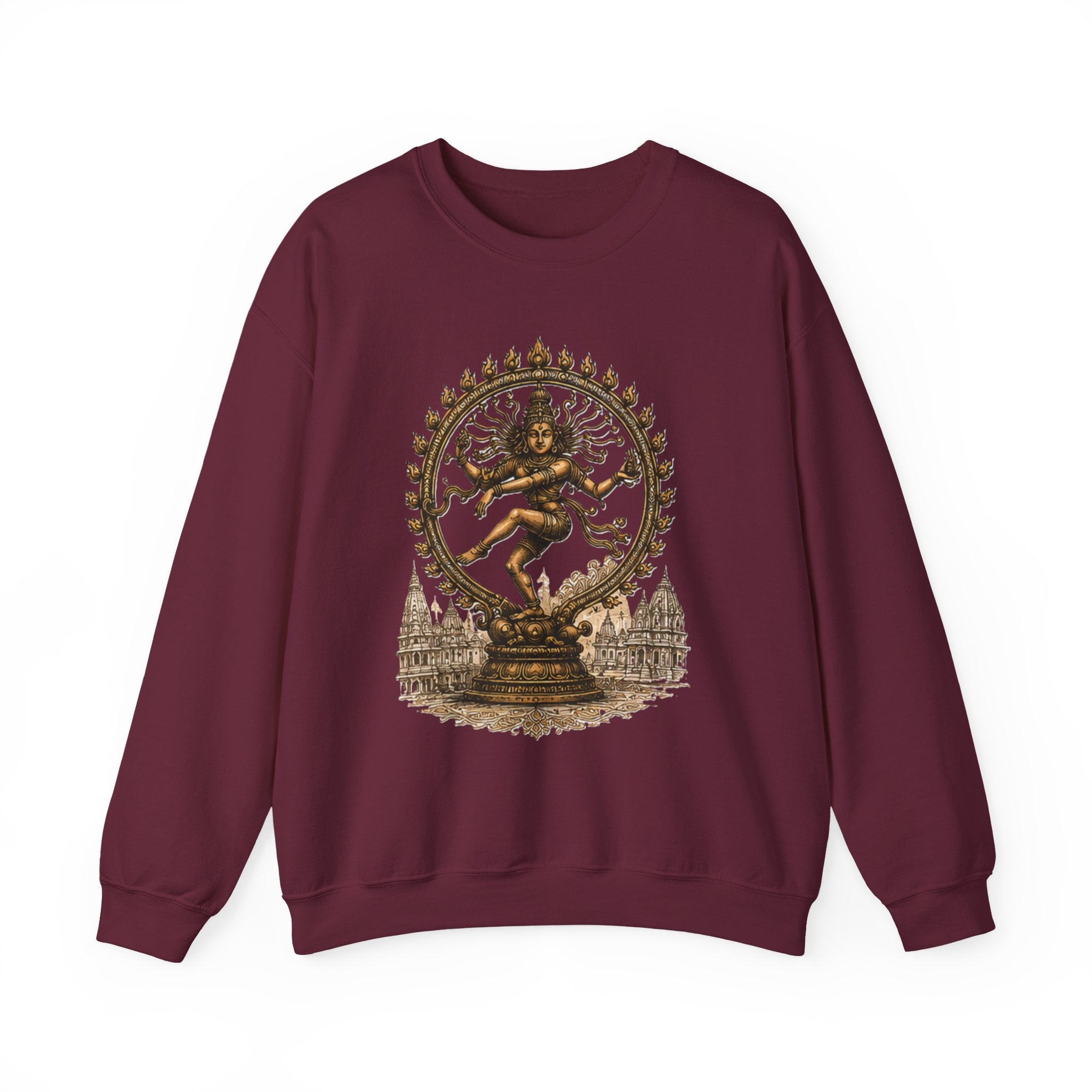 Shiva Nataraja Crewneck Sweatshirt — Dancing Shiva Graphic Pullover