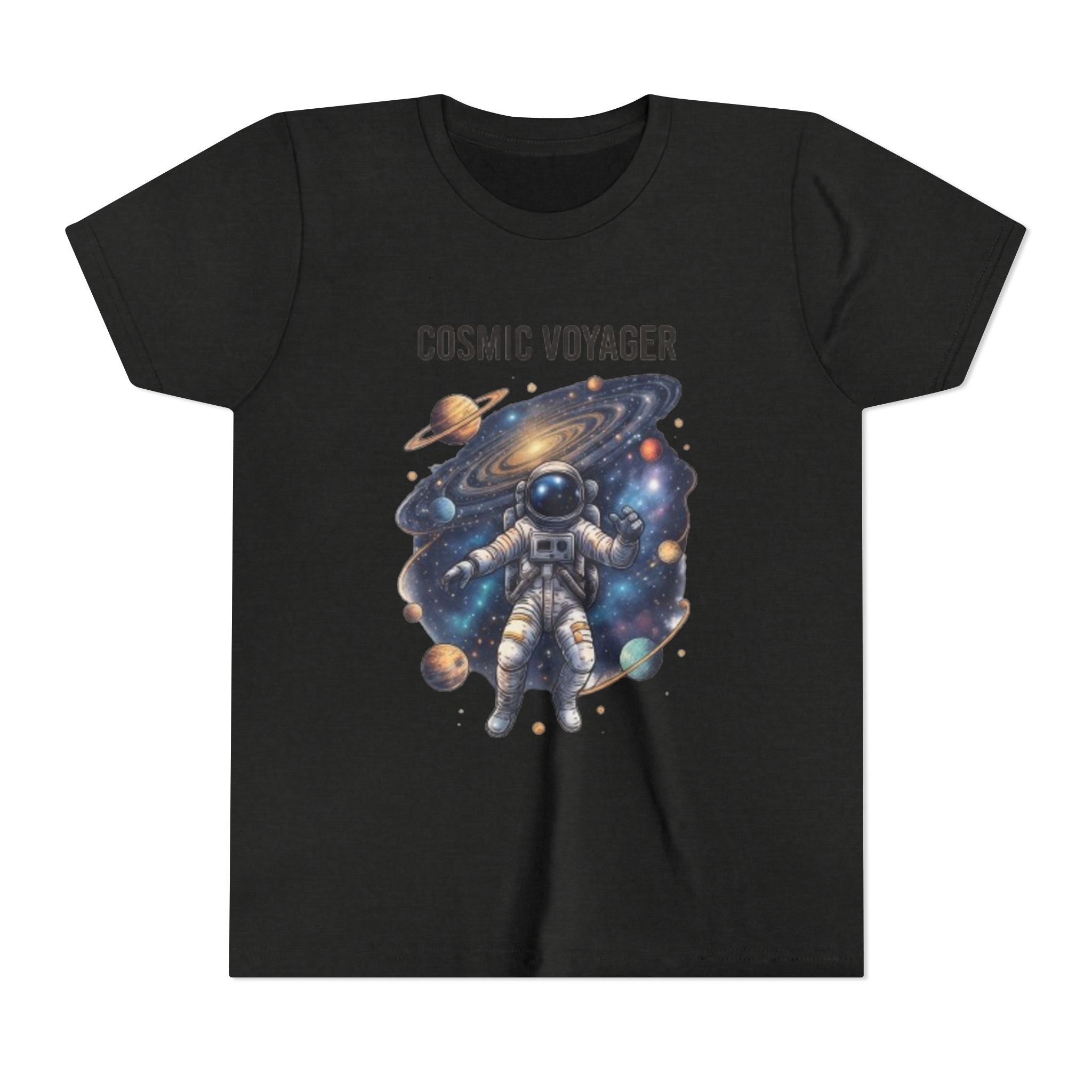 Cosmic Voyager Youth Tee — Astronaut Space Graphic Shirt for Kids