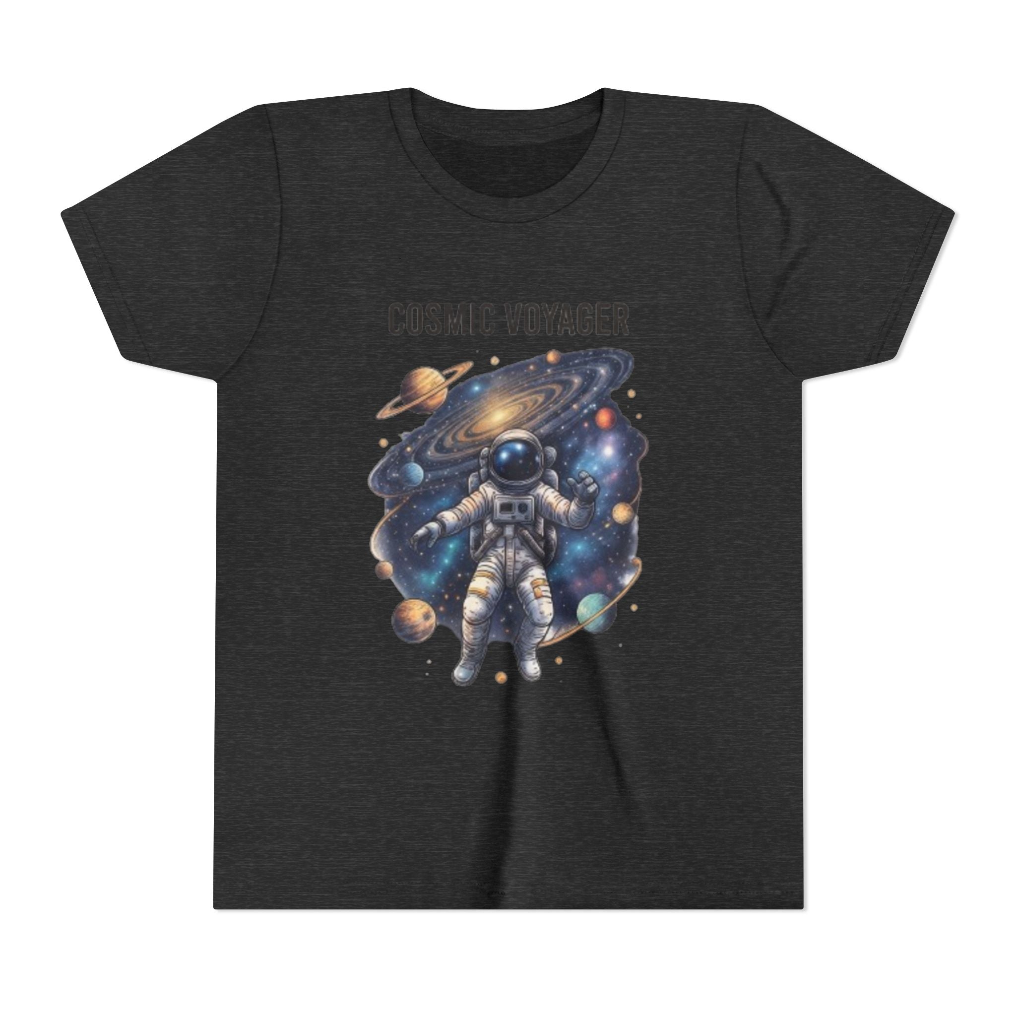 Cosmic Voyager Youth Tee — Astronaut Space Graphic Shirt for Kids