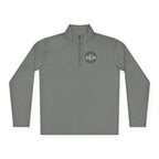 Quarter-Zip Pullover with Small Minimalist Logo — Lightweight White Zip Sweatshirt