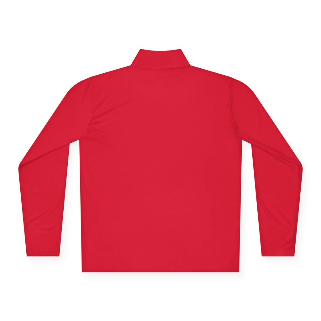 Quarter-Zip Pullover with Small Minimalist Logo — Lightweight White Zip Sweatshirt