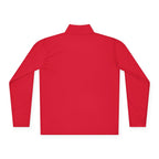 Quarter-Zip Pullover with Small Minimalist Logo — Lightweight White Zip Sweatshirt