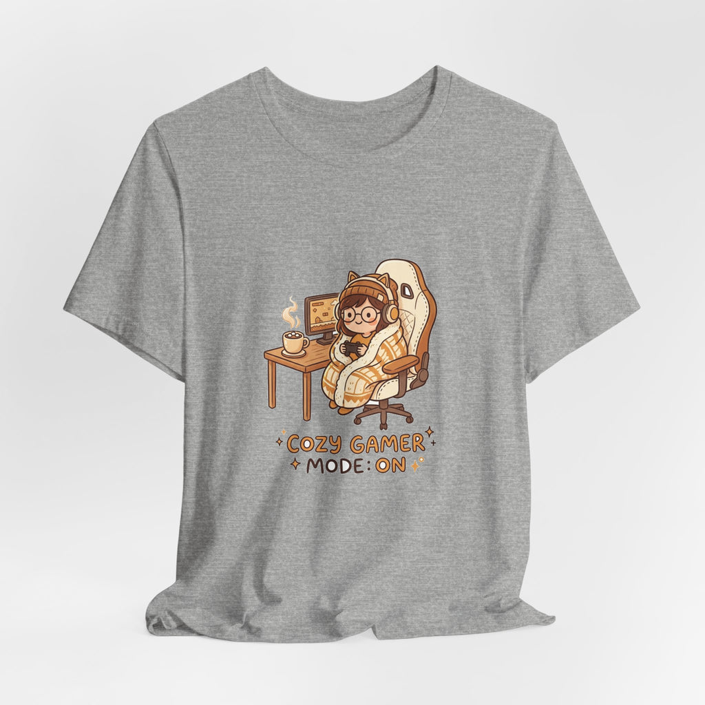 Cozy Gamer Tee - "Cozy Gamer Mode: On" Graphic T-Shirt