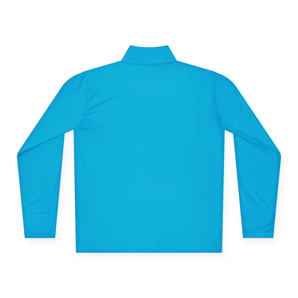 Quarter-Zip Pullover with Small Minimalist Logo — Lightweight White Zip Sweatshirt