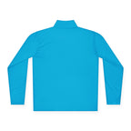 Quarter-Zip Pullover with Small Minimalist Logo — Lightweight White Zip Sweatshirt